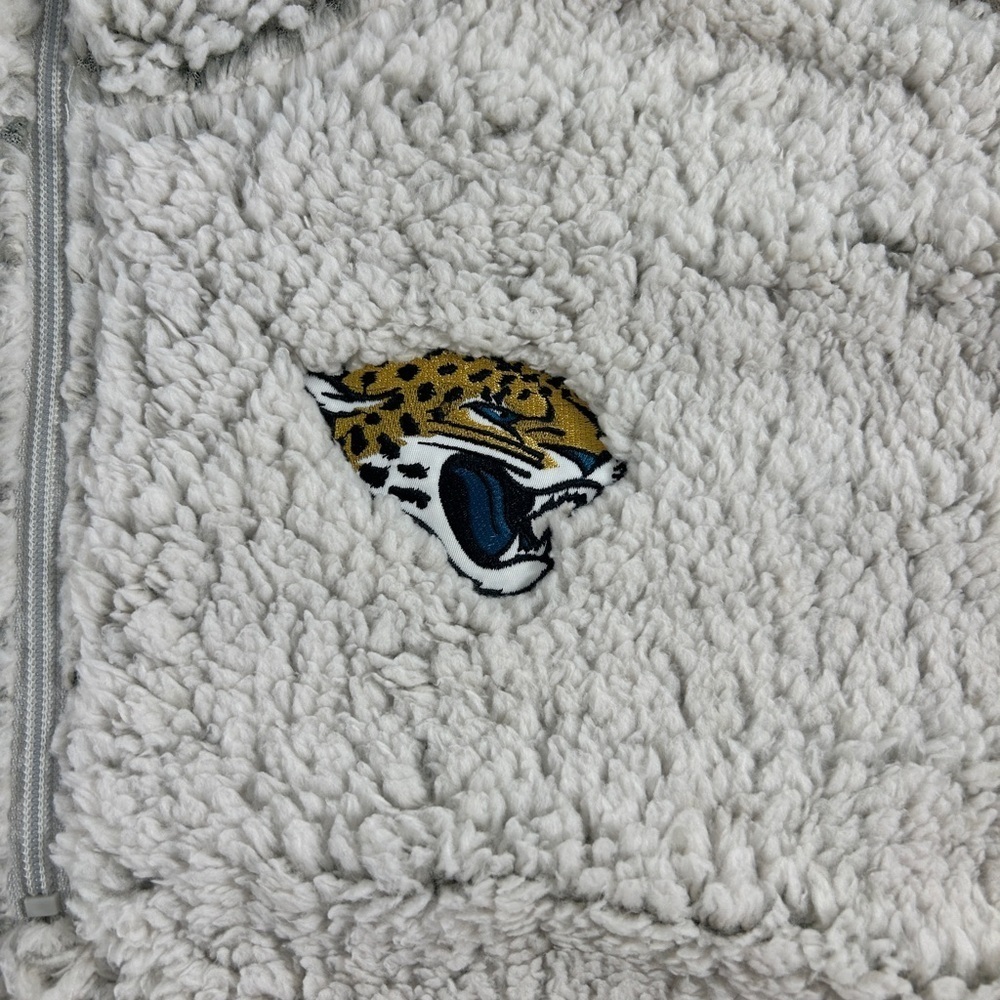 Jacksonville Jaguar Pull on Quarter Zip Sherpa Jackets - Picture 4 of 8